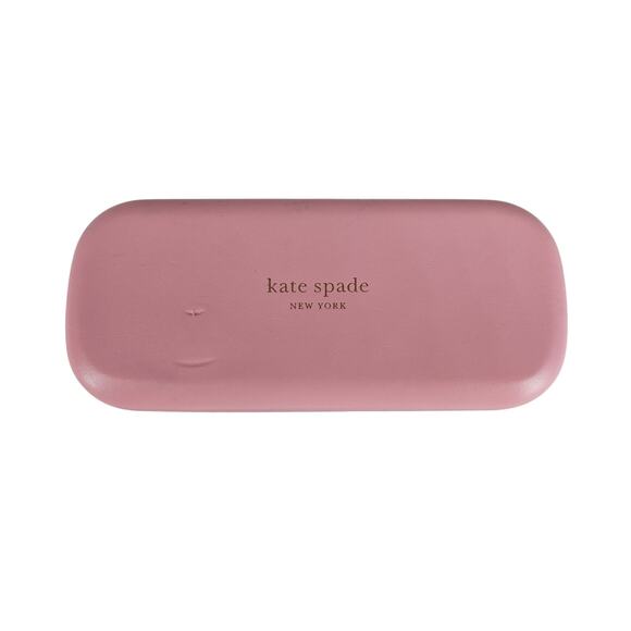 KATE SPADE PINK GREEN SUNGLASSES CASE W/ CLOTH HARD SHELL DESIGNER STYLE - Picture 1 of 9